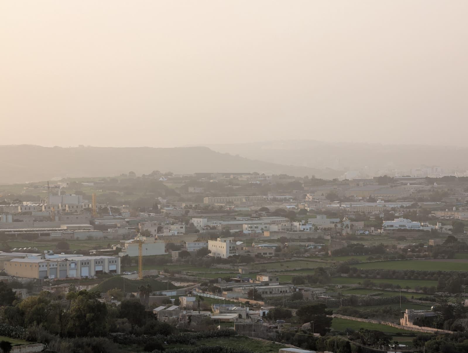 The dusty skies from Madliena. Photo: Chris Sant Fournier