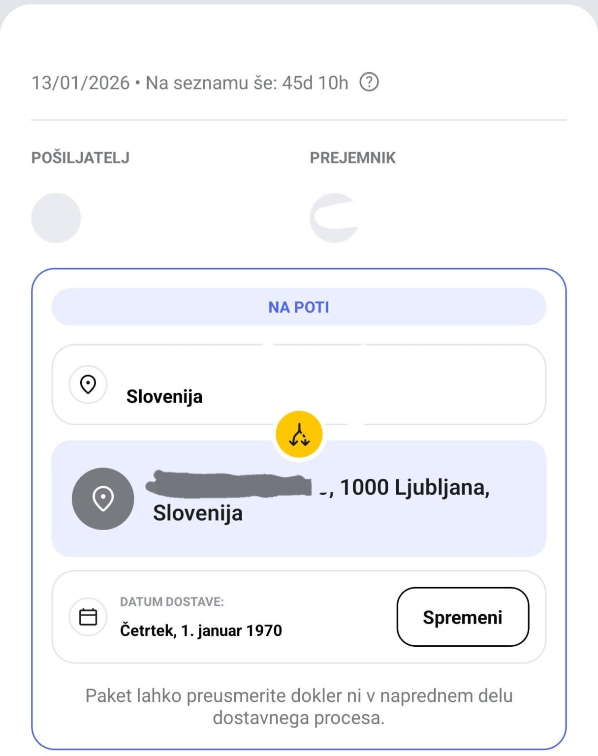 Posta Slovenije sends it to you