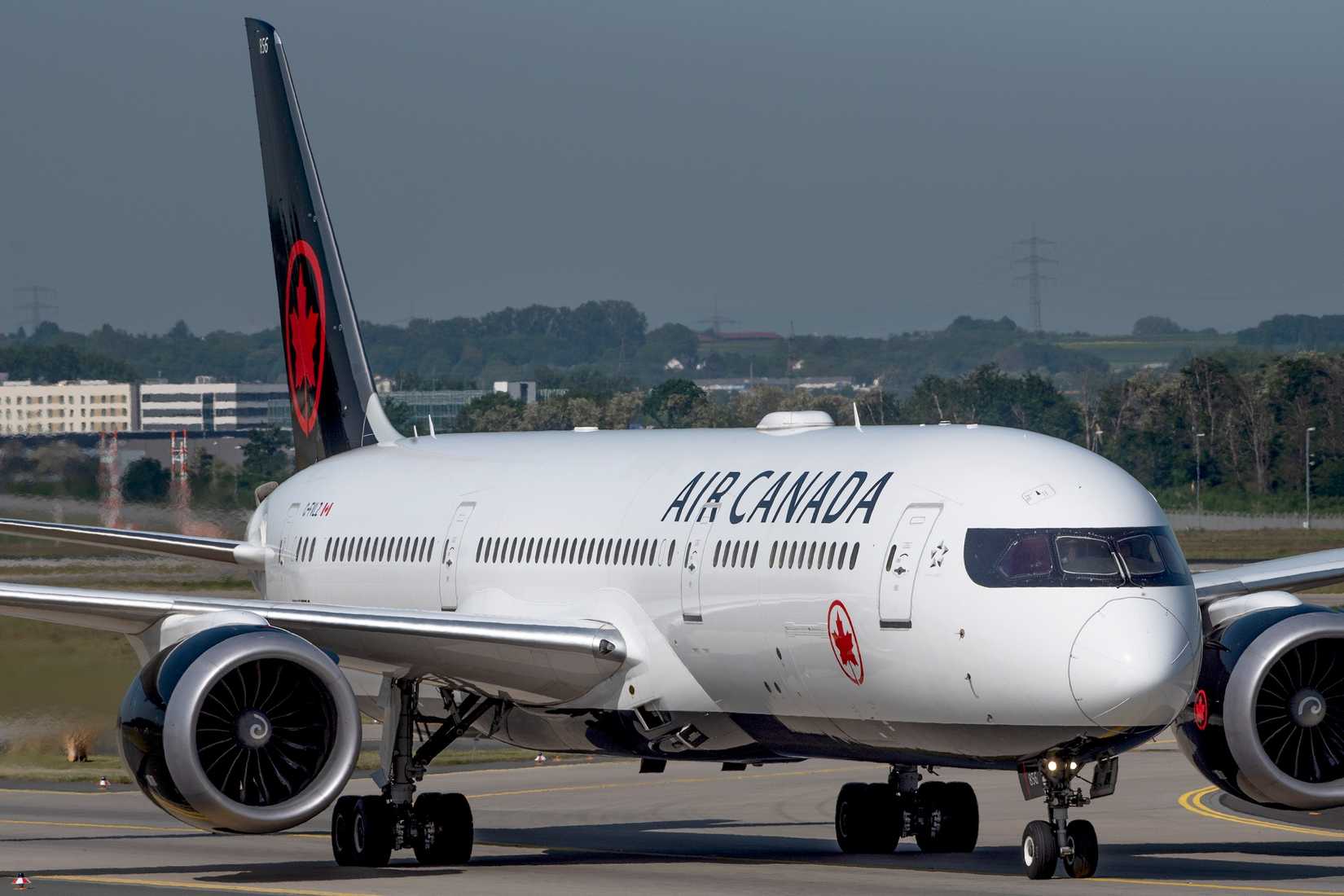 Air Canada Boeing 787-9 in airport on May 15,2022 in Frankfurt,Germany.