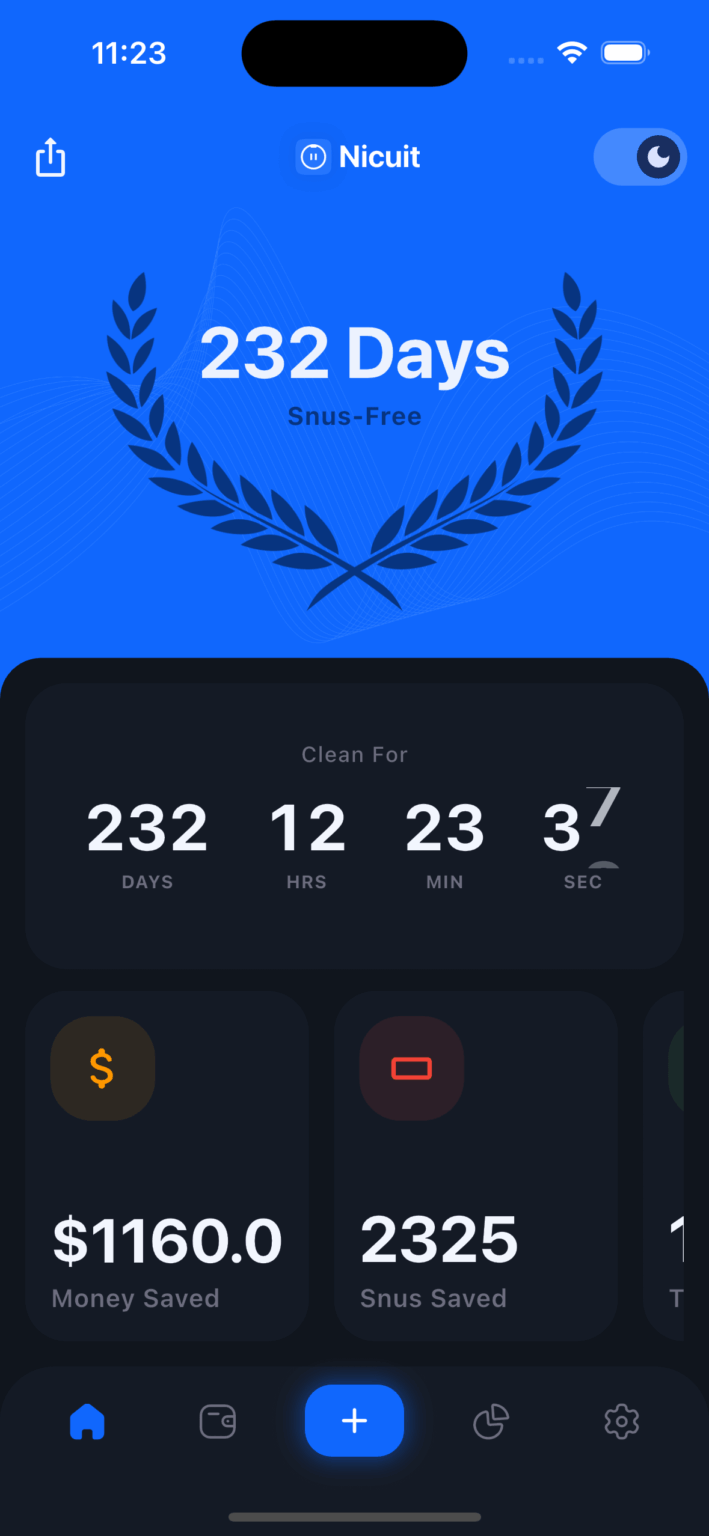 Over DKK 10,000 saved by stopping using snuff, what should I spend the saved money on?