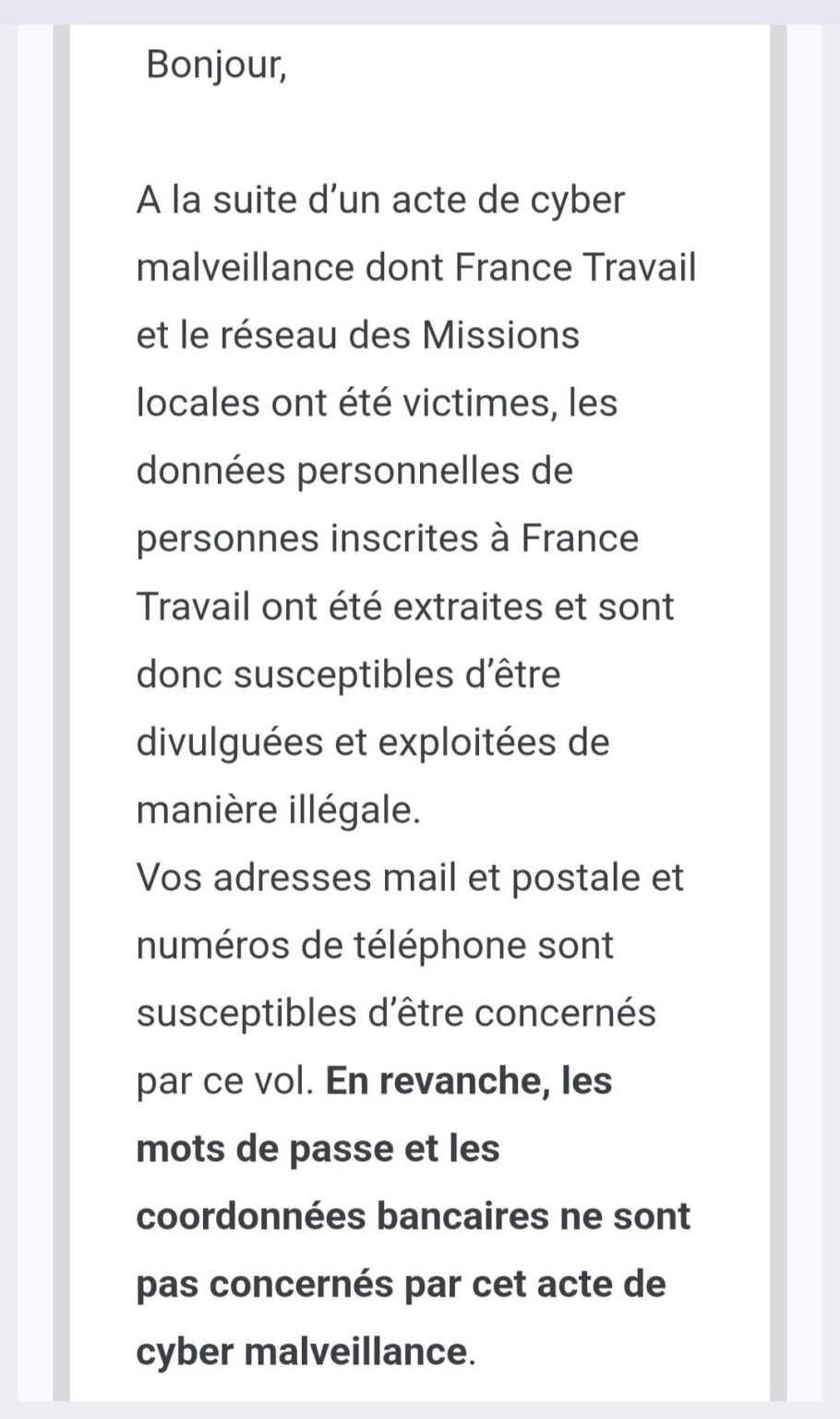 France-Travail and the network of local missions victims of an act of “cyber-malice”