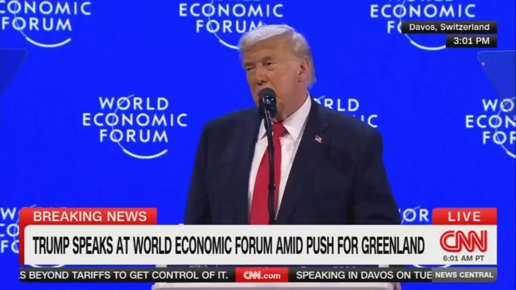Trump la Davos: "Without us, right now you'd all be speaking German and a little Japanese perhaps. After the war, we gave Greenland back to Denmark.But how ungrateful are they now?"