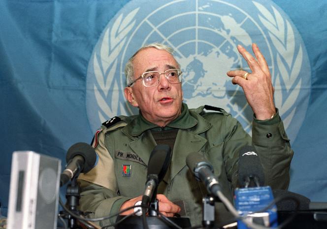 General Philippe Morillon of France in Sarajevo (Bosnia and Herzegovina), March 6, 1993.