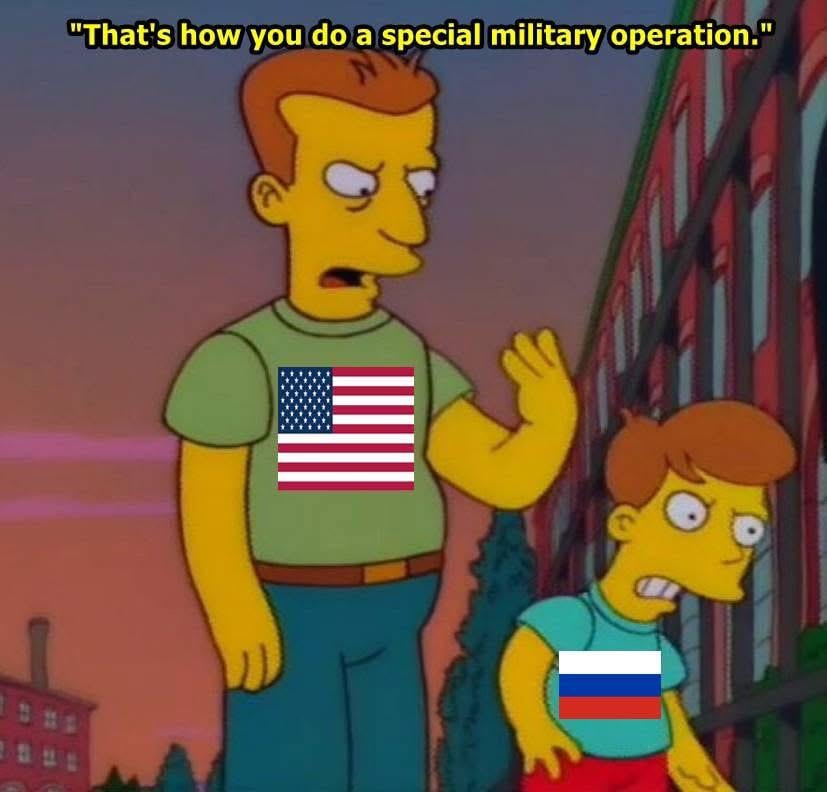 A special military operation of 6 hours against 4 years and a million own victims 😂