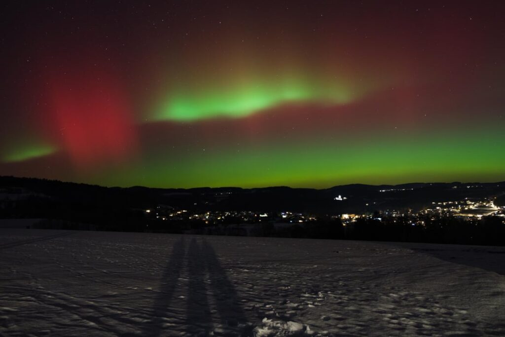 Northern lights over Upper Austria
