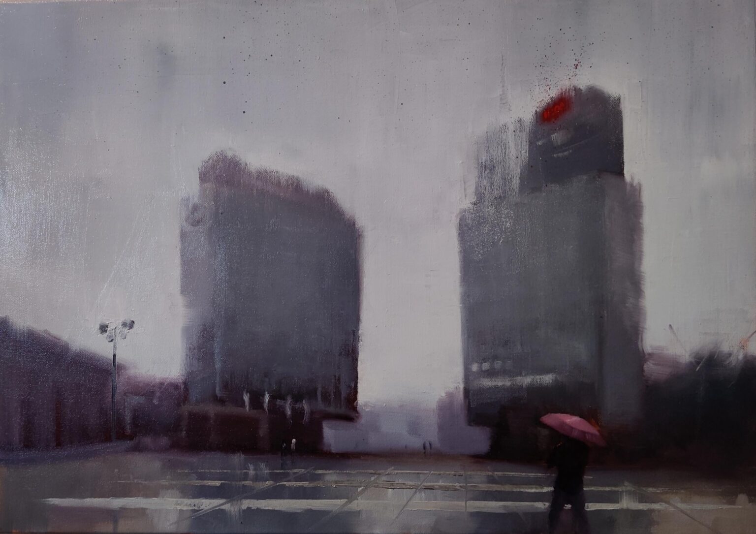 Oil painting of Trg Republike