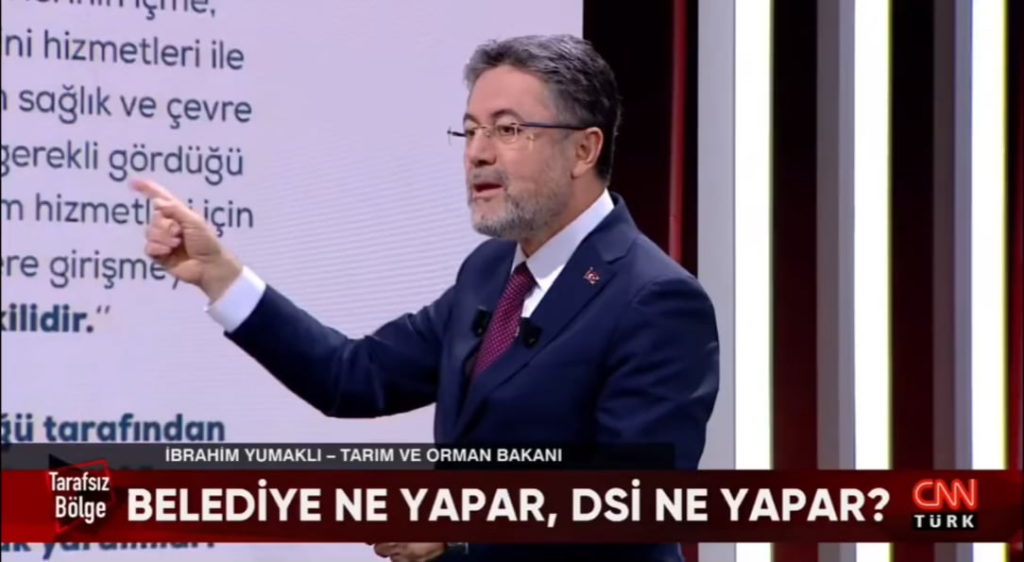 Minister of Agriculture and Forestry İbrahim Yumaklı: DSI is authorized to build dams, but the responsibility belongs to the municipality. If you tell DSI to come and build a dam after spending money on concerts, I won't do it either.