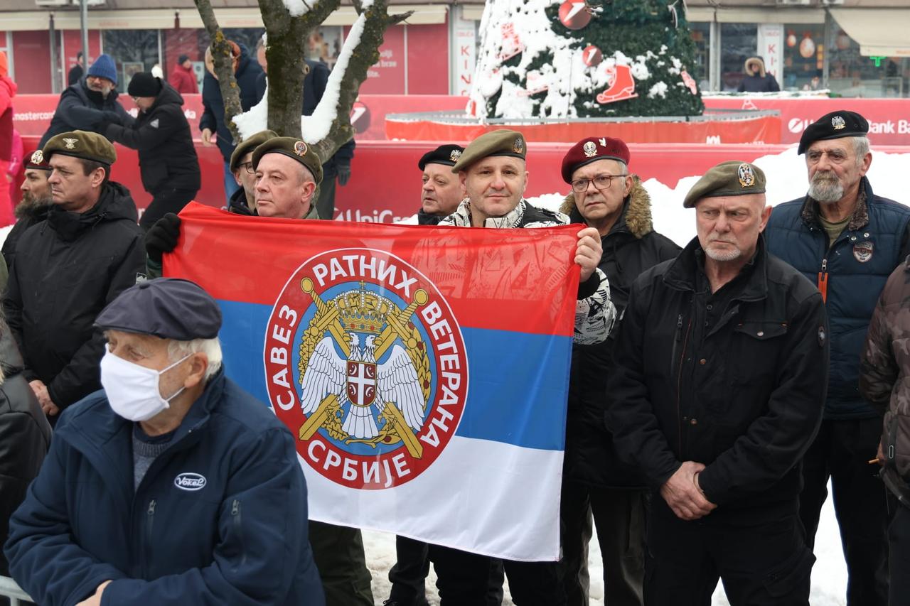 Police units march alongside military vehicles during a parade marking Republika Srpska Day, which Bosnia and Herzegovina’s Constitutional Court ruled unconstitutional in 2016 but continues to be observed by the Republika Srpska entity, in Banja Luka, Bosnia and Herzegovina, on Jan. 9, 2026. (AA Photo)