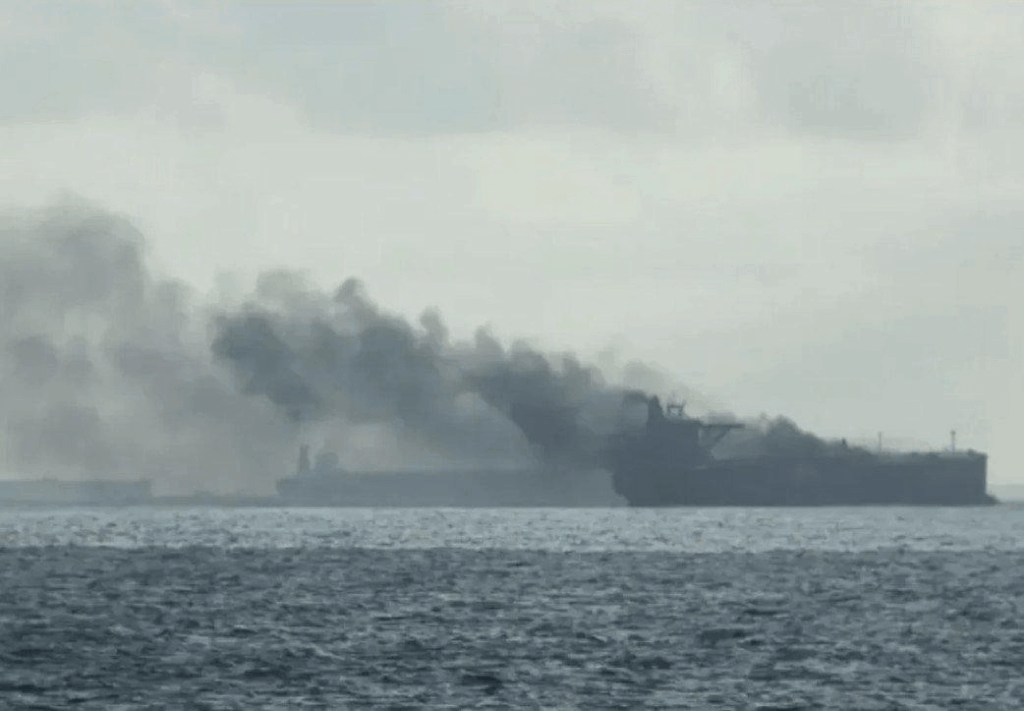 The tanker Elbus, which is Palau-flagged, was hit of the coast of Turkey by Ukrainian MAGURA USVs