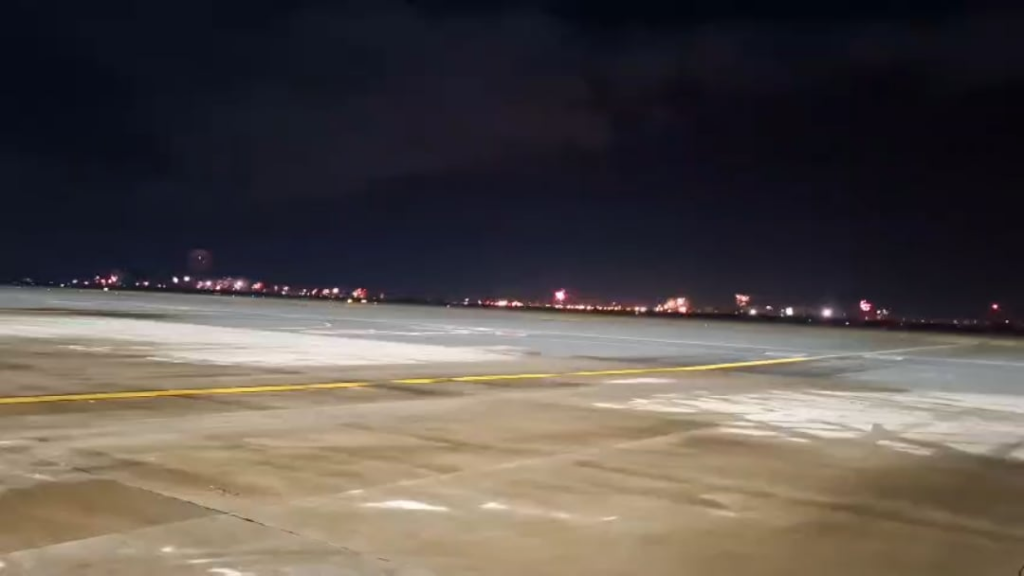 New Year's fireworks in Zagreb, view from the airport runway. in 2026