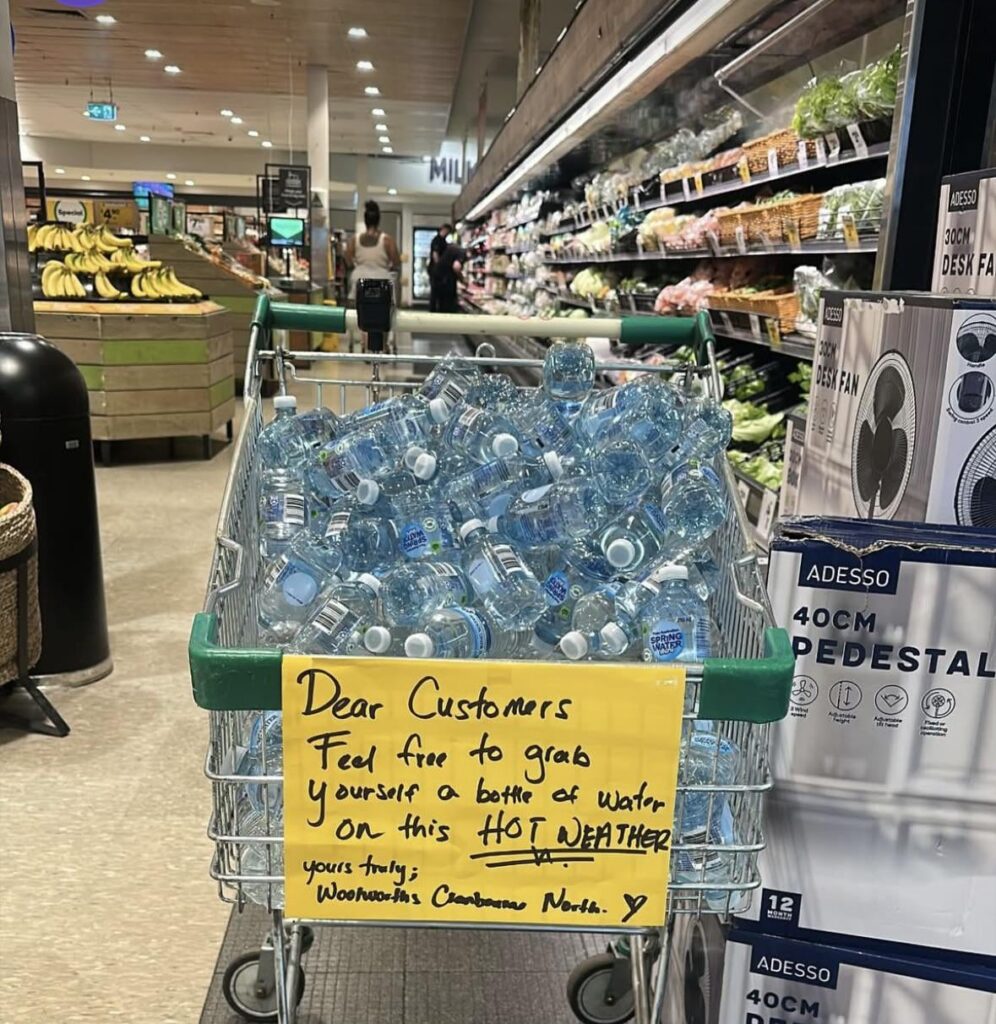 On a scorching hot day, this really helps. Thanks Woolies.