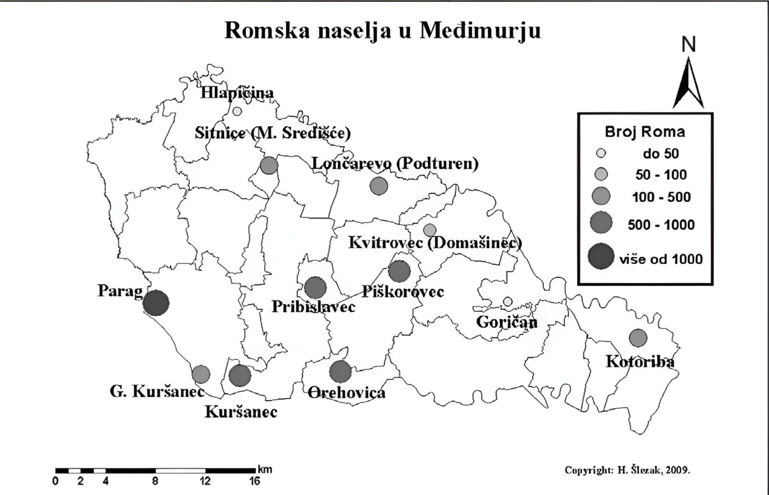 Roma settlements in Međimurje