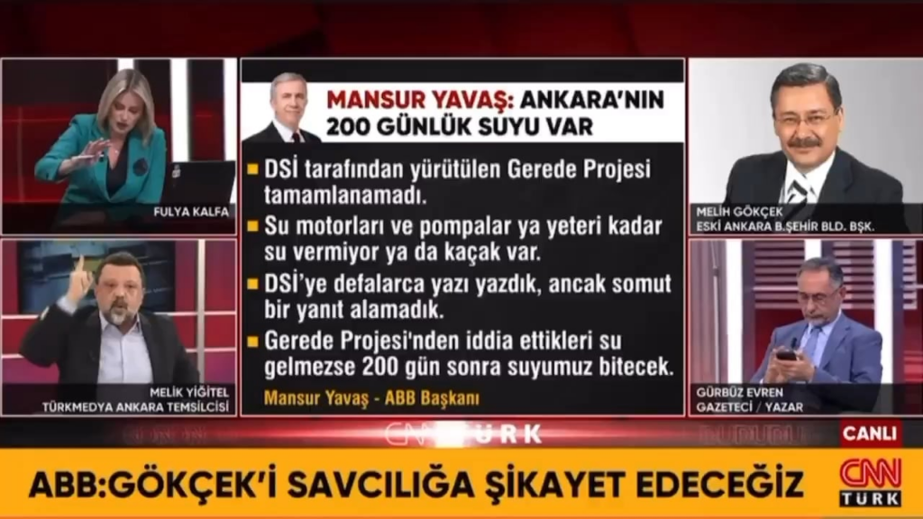 Melik Yiğitel, who could not handle the criticism of Journalist Gürbüz Evren during the live broadcast where Mansur Yavaş was discussed, had a nervous breakdown and cursed. Moreover, it was not taken off the air, it was advertised.