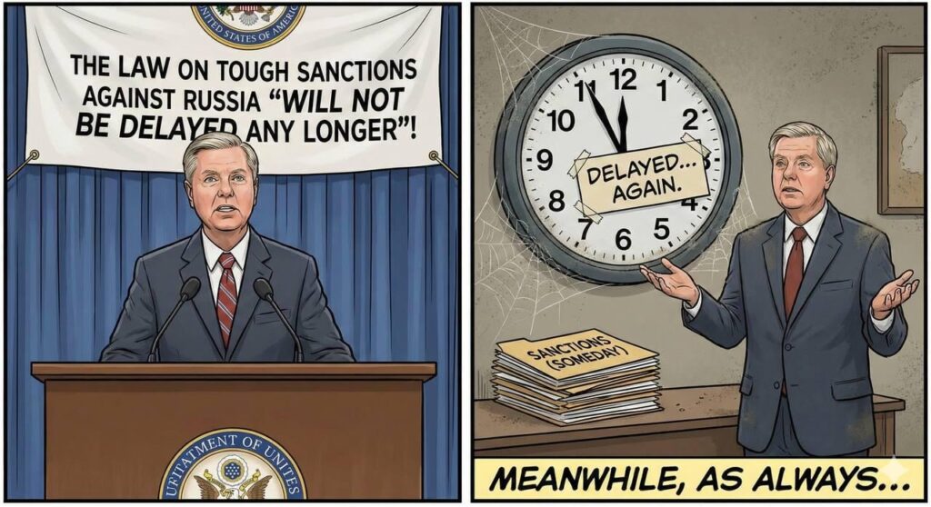 The law on tough sanctions against Russia "will not be delayed any longer" - Senator Graham