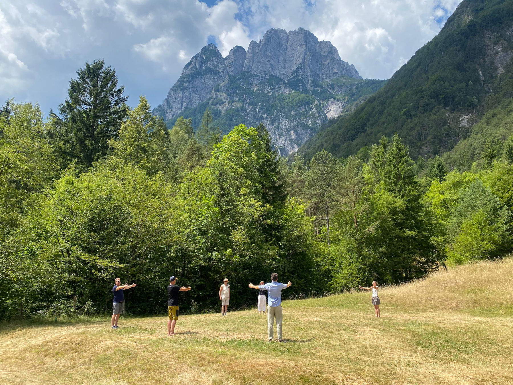 Field bordering the mosque in Log pod Mangartom. Photo: Neja Tomšič