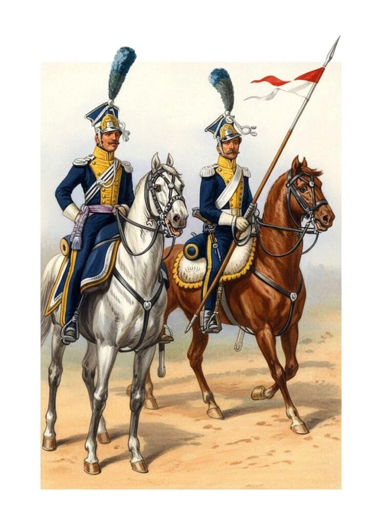 Uhlans of the legion of the Vistula (1808-1814).