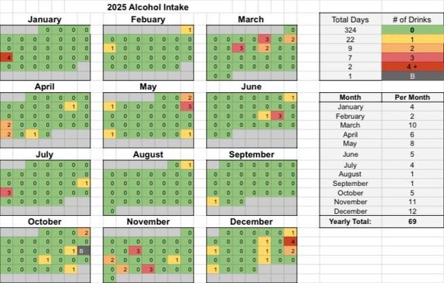 My alcohol consumption over the past two years [OC]