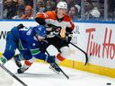 The Vancouver Canucks will be missing Conor Garland to an undisclosed injury for at least a week, according to coach Adam Foote on Thursday.