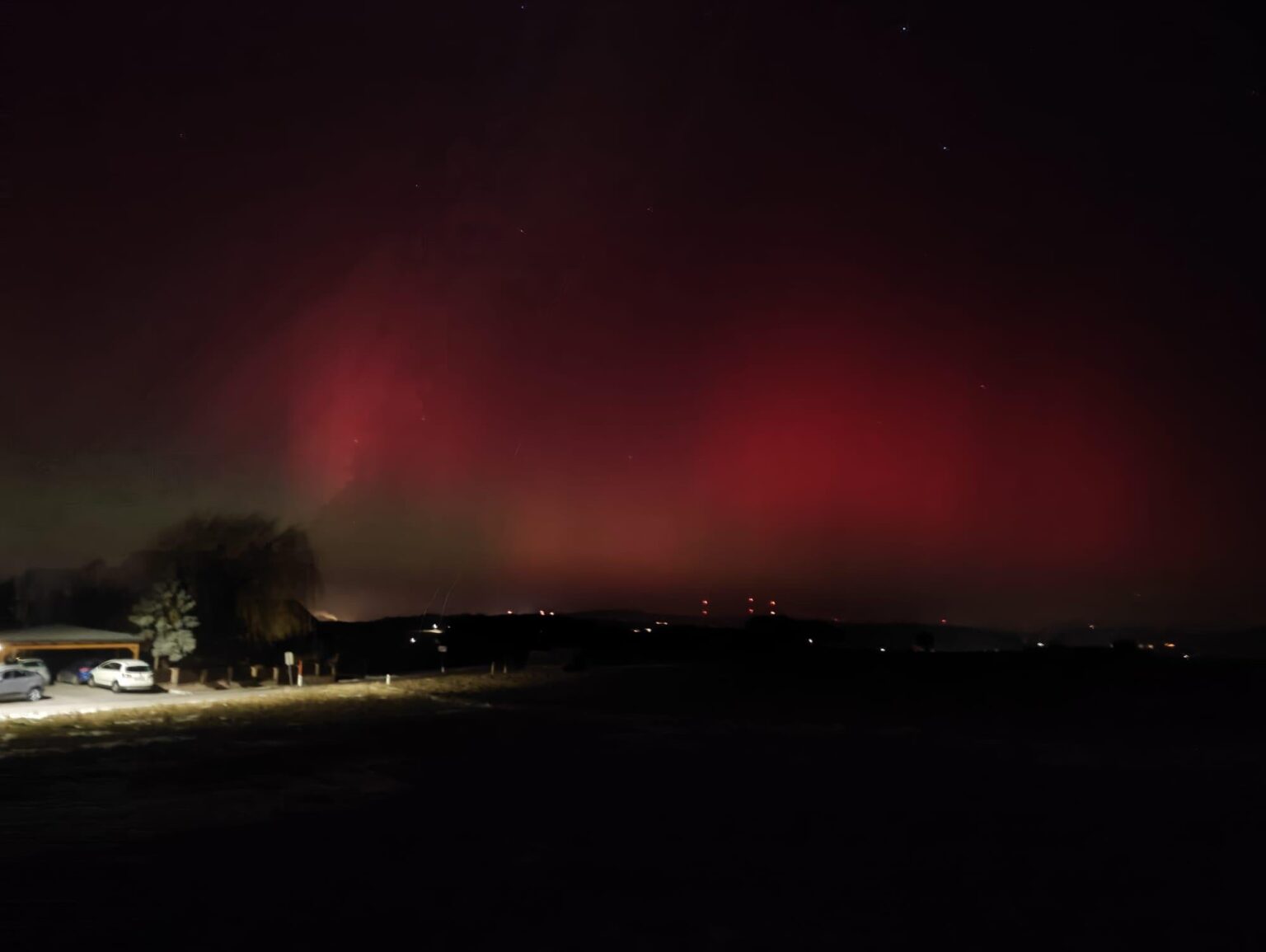 northern lights over St. Pölten (Lower Austria)