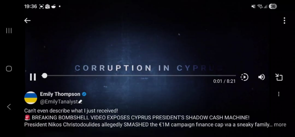 Anonymous account posts hidden camera video of Cyprus officials – origin unknown