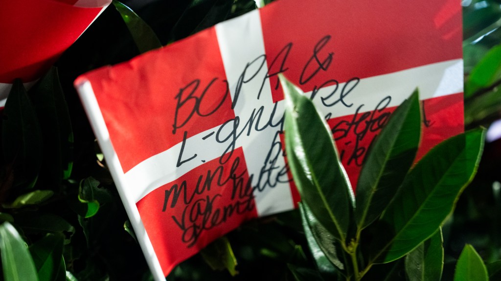 COPENHAGEN, DENMARK - JANUARY 28: A growing number of Danish flags are placed in front of the US Embassy, some with names of fallen soldiers or soldiers who returned after serving with American troops in Afghanistan and Iraq, on January 28, 2026 in Copenhagen, Denmark. Earlier this week security staff from the US Embassy in Copenhagen removed Danish flags inscribed with the names of 44 NATO soldiers from Denmark who were killed in Afghanistan. Activists planted the flags in flower beds outside the embassy in response to US President Donald Trump's recent remarks that NATO troops in Afghanistan "stayed a little back, a little off the front lines." Critics have called the removal of the flags disrespectful, at a time when diplomatic relations between the US and Denmark are already strained over Trump's interest in acquiring Greenland. The embassy has since back-tracked, allowing new flags to be installed, and said the previous removal was due to staff following a standard policy. (Photo by Martin Sylvest Andersen/Getty Images)
