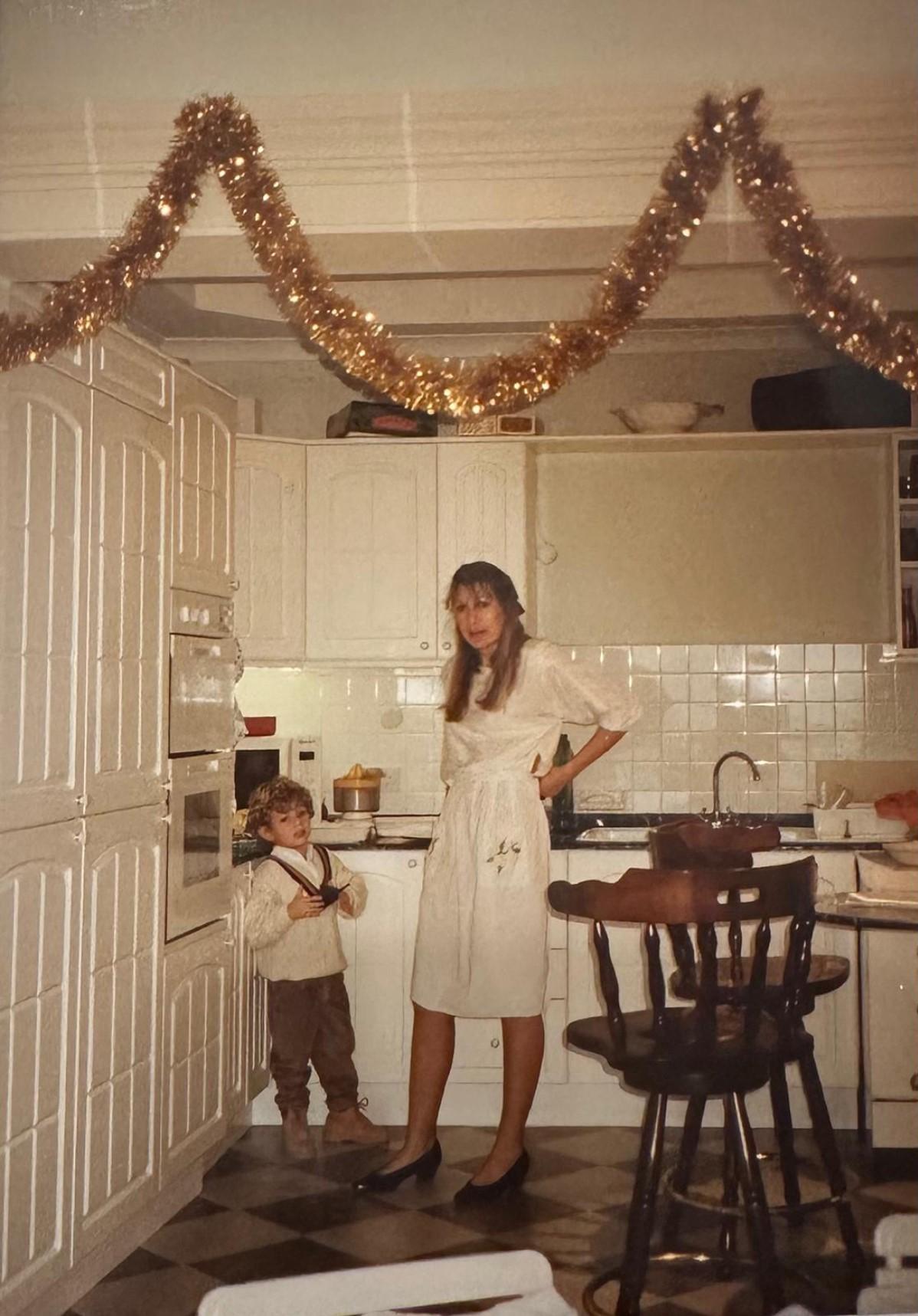 Steven, as a young boy, would be a shadow of his mother, Jill, as she worked in the kitchen. Photo: Steven Attard