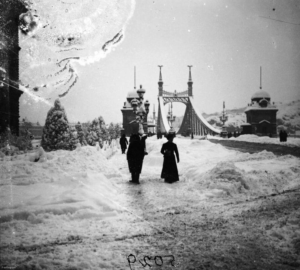 Budapest in winter long ago