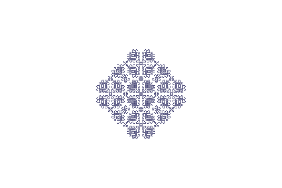 Snake embroidery as a motif on the flag of Bosnia and Herzegovina