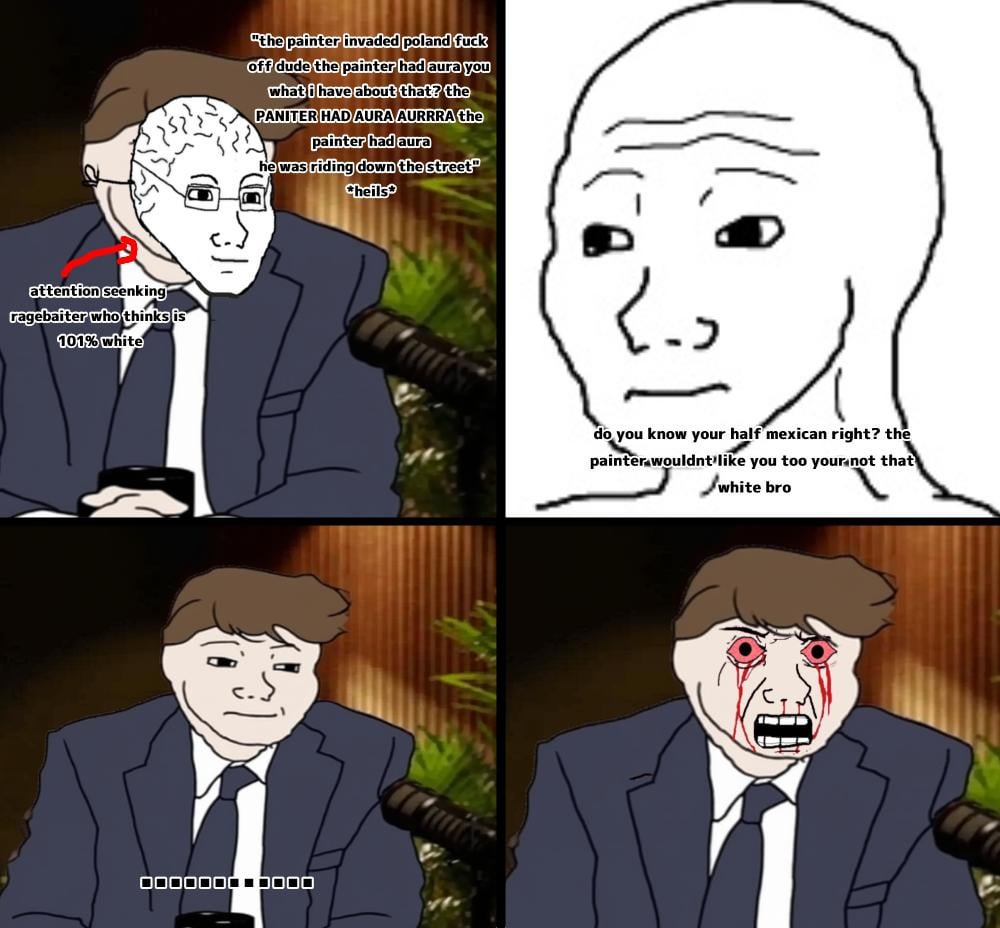 was bro ragebaiting or he was dead serious or he was wants to own poles on the internet