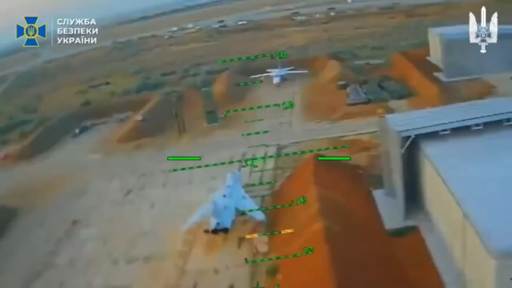 Ukrainian SBU released the footage of their FP-1 drone strikes (presumably) on the Airfields in Crimea and other Airfields near the contact areas. Overall 11 operational fighter jets and planes were hit including: one SU-30SM, two MIG-31, four SU-24s, two SU-27, two AN-26 Cargo Planes, and 3 helico Ukrainian SBU released the footage of their FP-1 drone strikes (presumably) on the Airfields in Crimea and other Airfields near the contact areas. Overall 11 operational fighter jets and planes were hit including: one SU-30SM, two MIG-31, four SU-24s, two SU-27, two AN-26 Cargo Planes, and 3 helico