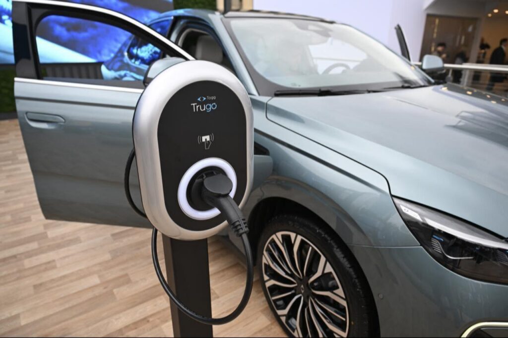 Electric vehicles in Türkiye double in 2025, surpass 370,000 Türkiyes global technology brand in the mobility sector, Togg, in Munich, Germany, September 9, 2025. (AA Photo)