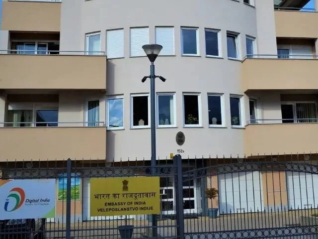 Croatia, India condemn Zagreb embassy ‘vandalism’ indian embassy in the croatian capital zagreb photo afp