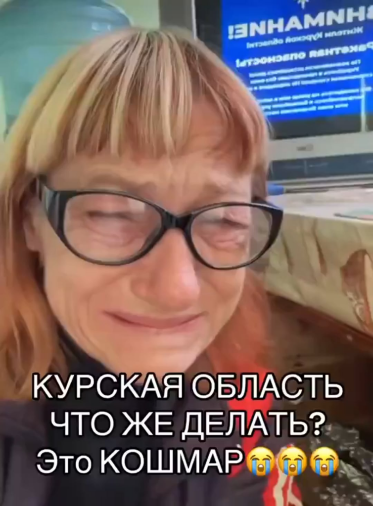 Russian women from Belgorod is sad and scared because Ukrainians are striking back after 4 years of russian terror
