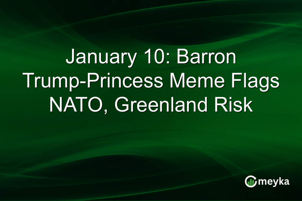 January 10: Barron Trump-Princess Meme Flags NATO, Greenland Risk January 10: Barron Trump-Princess Meme Flags NATO, Greenland Risk