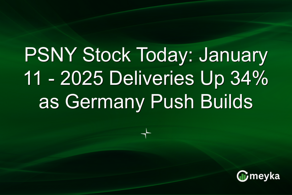 PSNY Stock Today: January 11 - 2025 Deliveries Up 34% as Germany Push Builds
