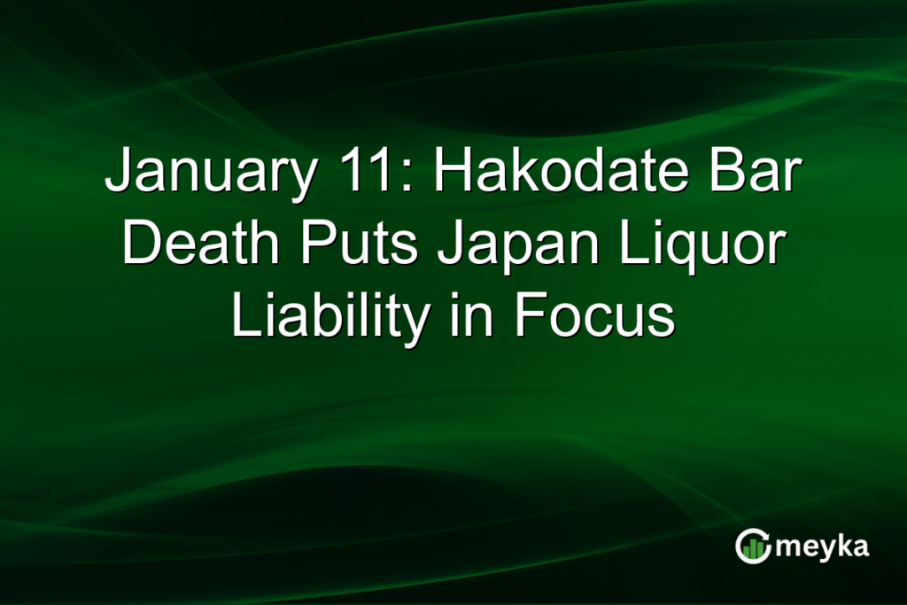 January 11: Hakodate Bar Death Puts Japan Liquor Liability in Focus