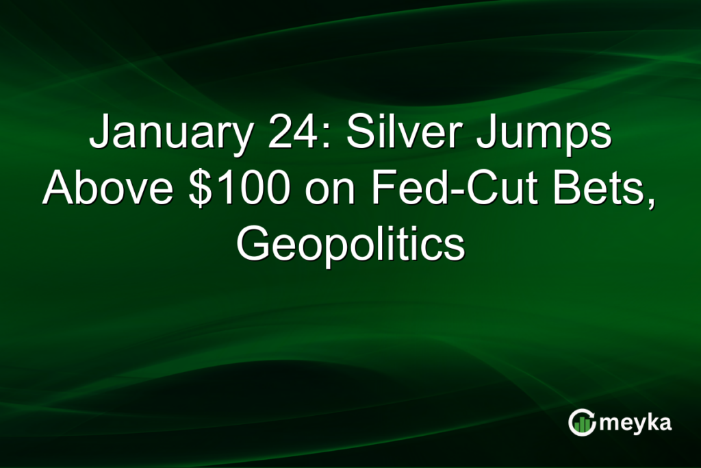 January 24: Silver Jumps Above $100 on Fed-Cut Bets, Geopolitics January 24: Silver Jumps Above $100 on Fed-Cut Bets, Geopolitics