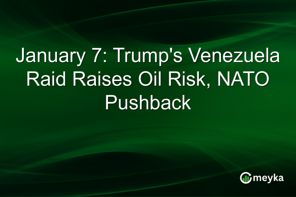 January 7: Trump's Venezuela Raid Raises Oil Risk, NATO Pushback