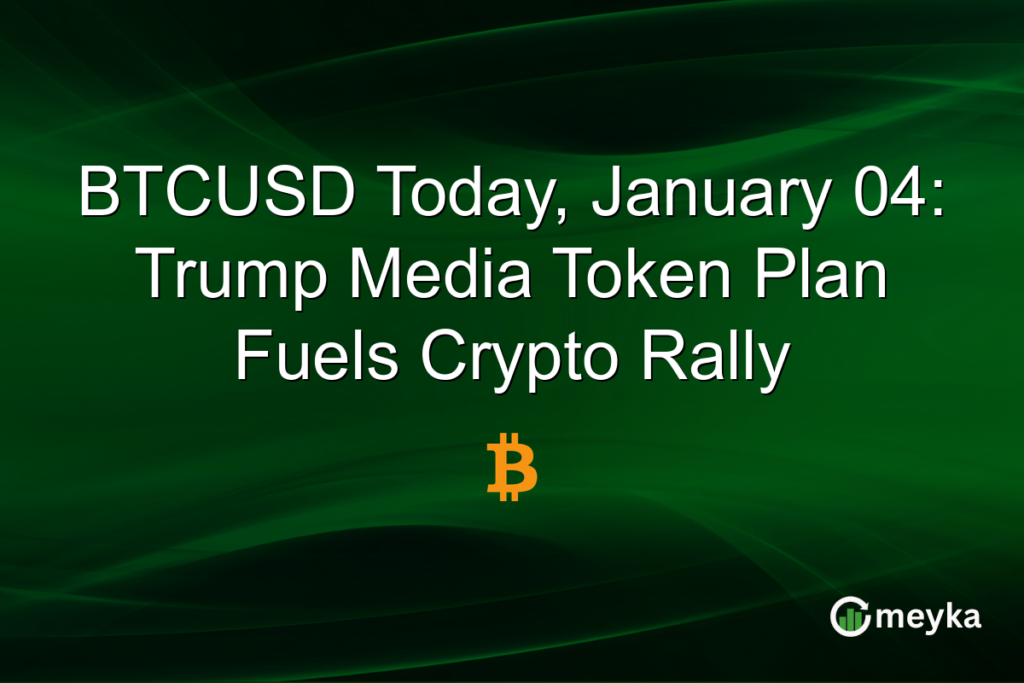 BTCUSD Today, January 04: Trump Media Token Plan Fuels Crypto Rally