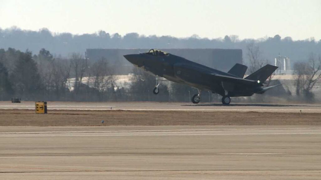 Finnish fighter jet arrives in Fort Smith