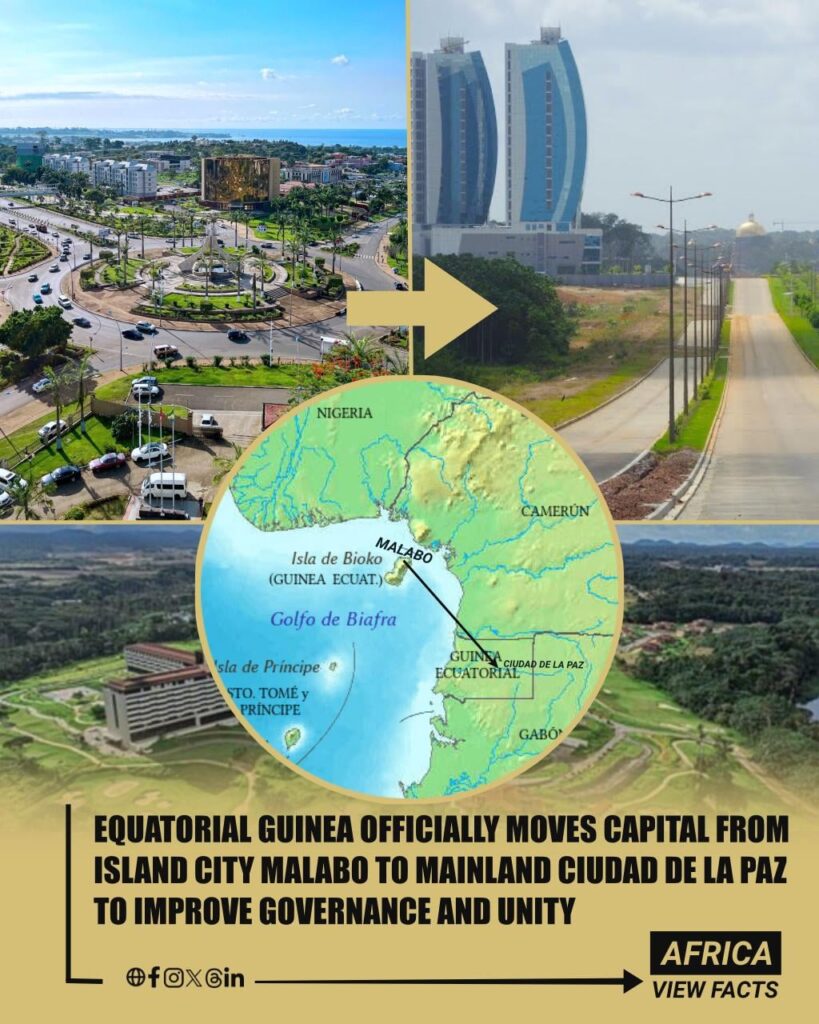 Equatorial Guinea officially moved its capital.