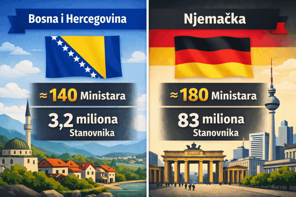 Bosnia vs Germany number of ministers