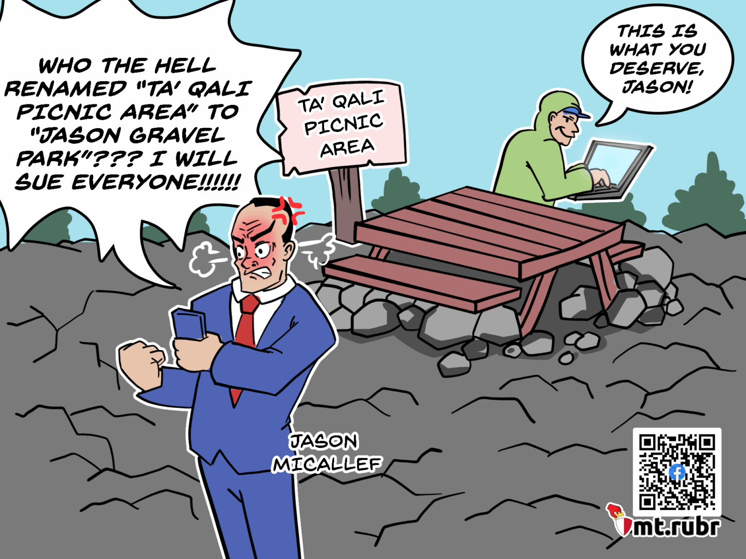 People are mocking the Ta’ Qali picnic area on Google Maps by renaming it “Jason Gravel Park” after the official who ordered €311,000 worth of gravel to be spread there