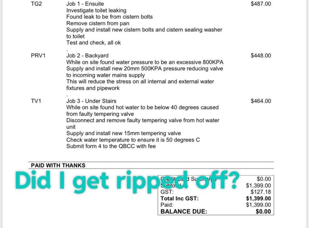 Plumbers did I get ripped or legit?