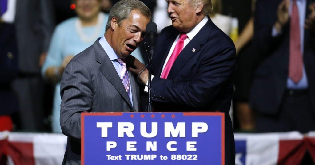 Nigel Farage’s support for Trump is putting off potential voters