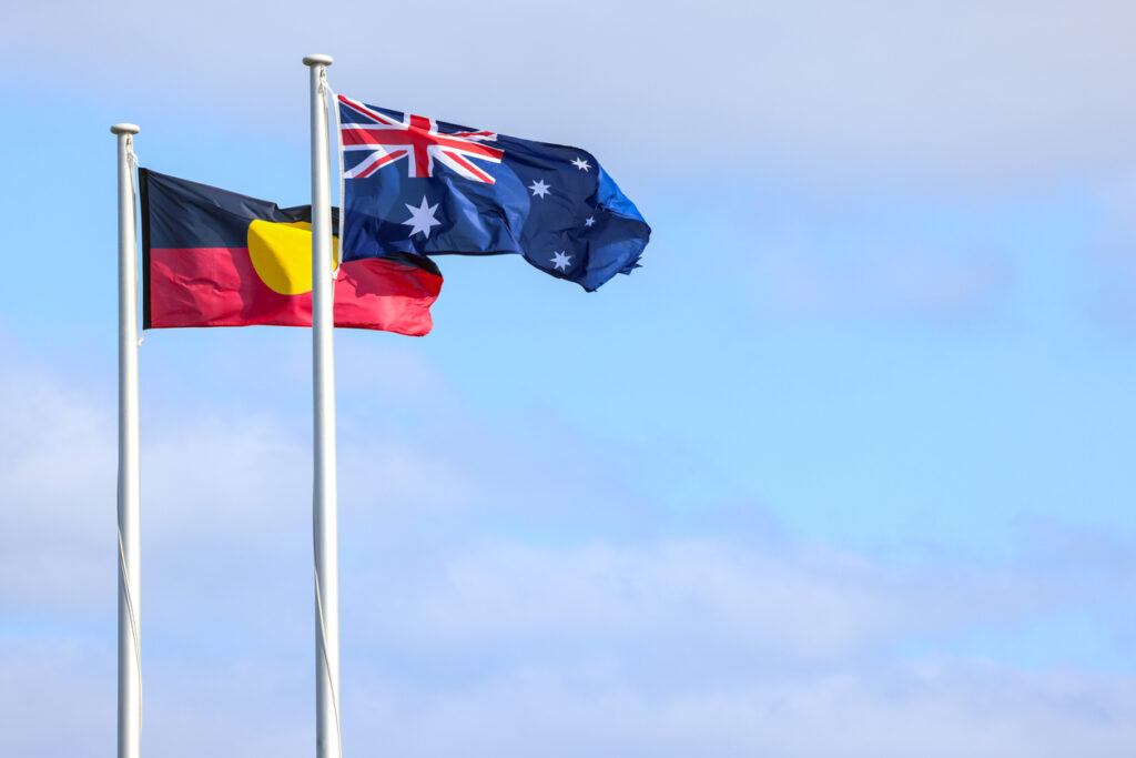 National Australian and Aboriginal flags
