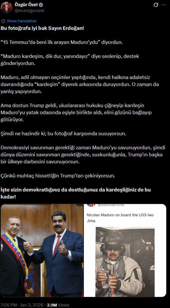 Özgür Özel: Take a good look at this photo, Mr. Erdogan