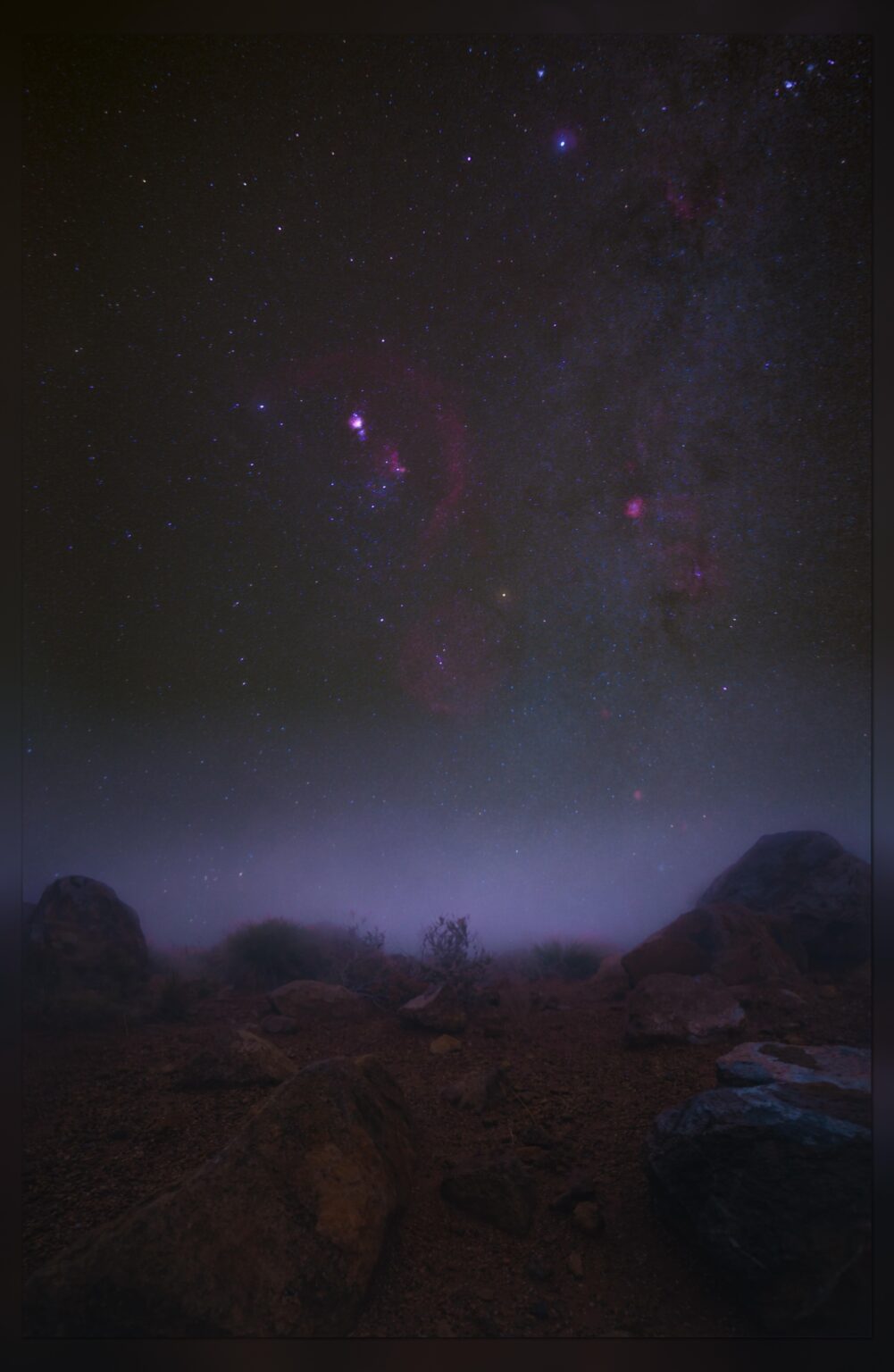 Orion from atop bald hill, New Zealand