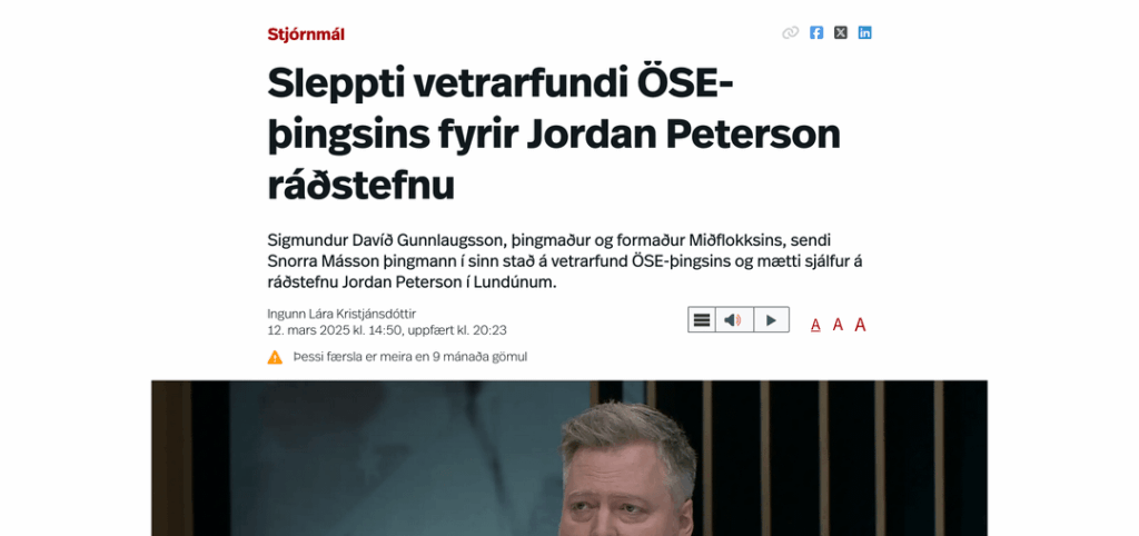 Sigmundur Davíð/Miðflokkurinn, Project 2025 and Heritage Foundation Sigmundur Davíð/Miðflokkurinn, Project 2025 and Heritage Foundation