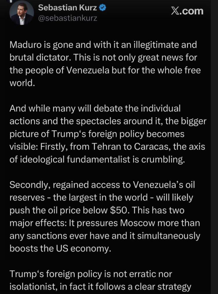 Statement by former Chancellor Kurz on Venezuela